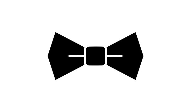 Modern Flat Bow Tie Symbol Vector Isolated on White Background