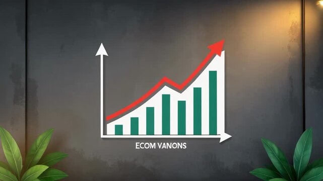 Business Growth Chart Animation | Upward Trend, Data Analysis, Success