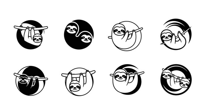 Various monkey faces in different expressions are illustrated in black and white.