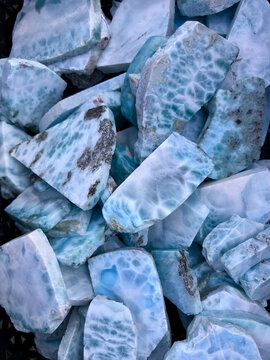 Larimar Stone Crystal Dolphin stone 