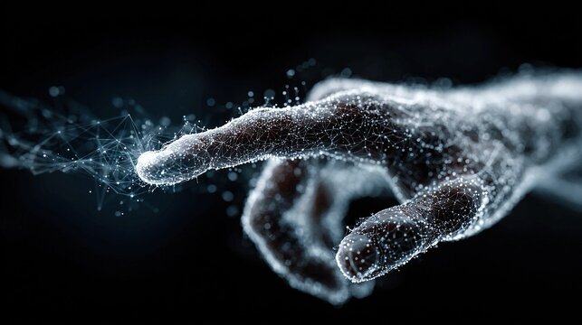 Ultrasonic gesture sensing contactless interface technology concept representing human computer interaction infrastructure platforms high frequency sensor networks touchless control innovation