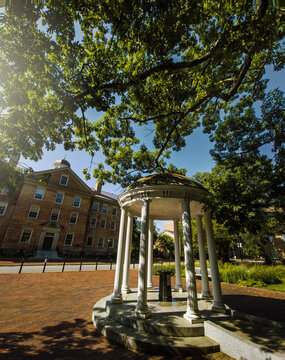 The old well on the campus of the University of North Carolina in Chapel Hill