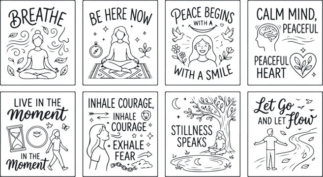 Breathe be here now peace begins with smile calm mind peaceful heart yoga meditation quotes.
