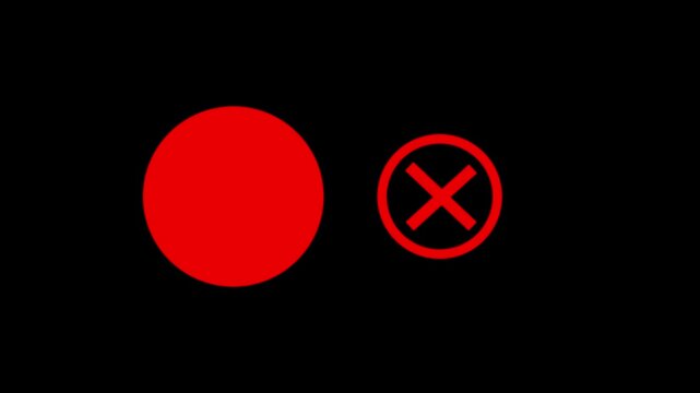 Animated Close Cross X Icon Cancel Reject Remove Delete Symbol with Alpha Channel 4K.