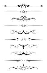 vector set of calligraphic text divider design elements .eps © MDSHAMSUDDIN