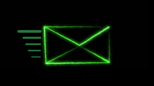 Animated Email Message Icon | Envelope Notification | Seamless Loop | 4K