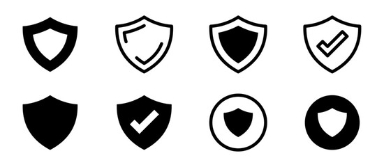8 iconos de seguridad para protección digital que representan privacidad, verificación y confianza, estilo línea y sólido © Frank