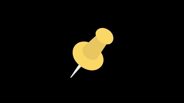 Push Pin Icon Animation | Location Marker Note Motion Graphic
