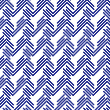 Chevron-style basket weave repeating pattern,  right-angled chevron, "L" shapes, overlapping diagonal orientation, dynamic zigzag or herringbone texture, lines interlock seamlessly, woven ribbons
