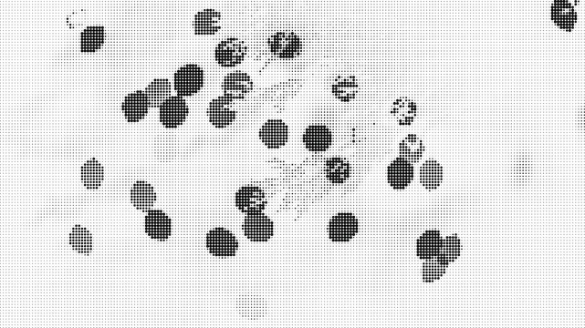 Halftone pattern of black dots on white background texture