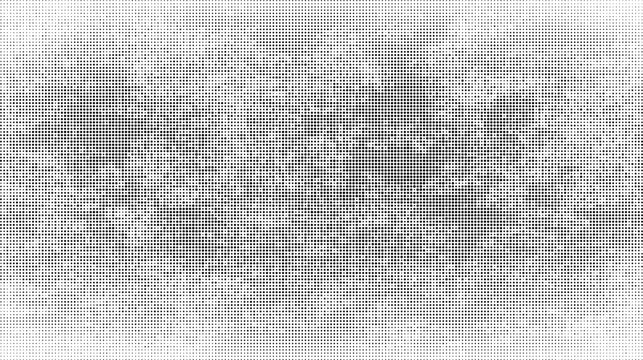 Halftone pattern of small black dots on white background texture