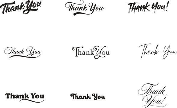 Thank You Typography Design | Hand Lettering Thank You Illustration | Appreciation Quote PNG