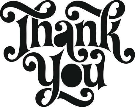 Thank You Typography Design | Hand Lettering Thank You Illustration | Appreciation Quote PNG
