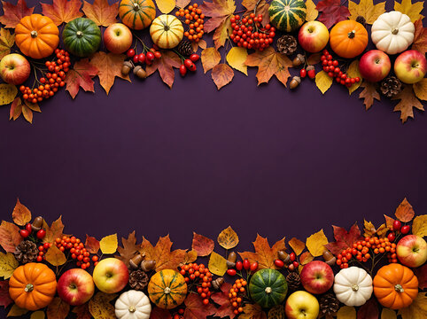 Halloween themed border design with bats hexagons and polka dots