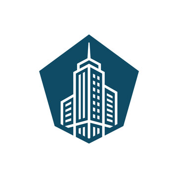 Modern Skyscraper Building Icon Design.