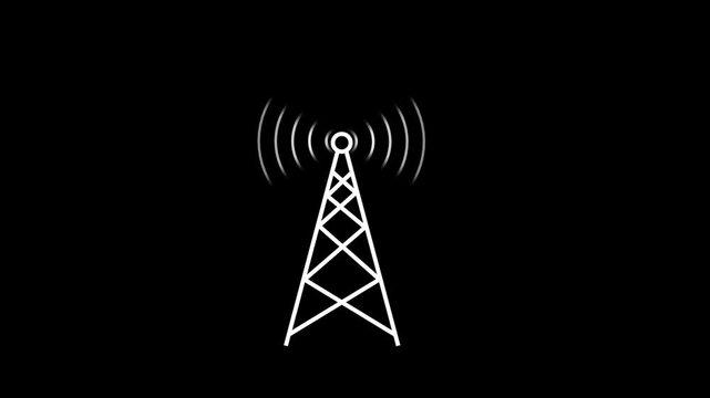 wifi tower icon animation with black background
By My studio 4k