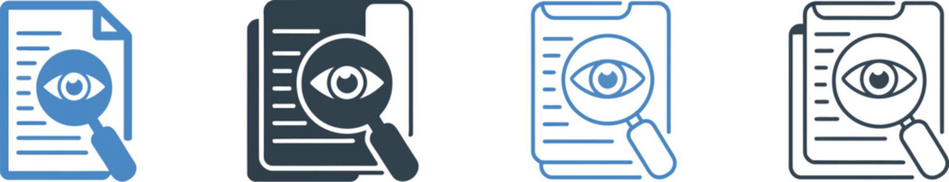 Work summary icons featuring reports, task completion, productivity, and performance review symbols in multiple styles