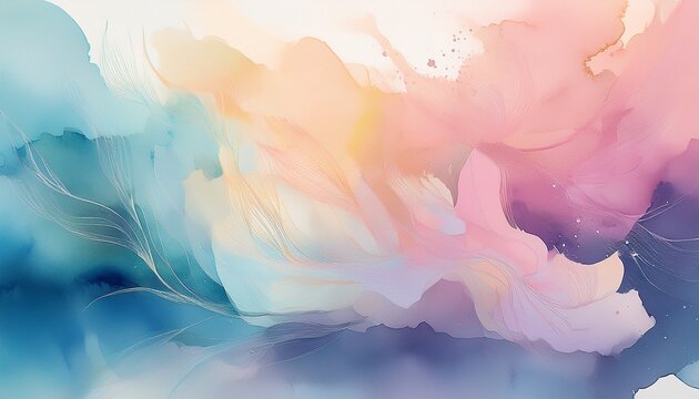 Fondo Acuarela Minimalista Dinamico En Tonos Pastel