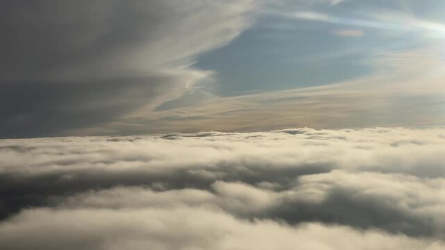 airplane flight in the clouds background air aerial background nobody 