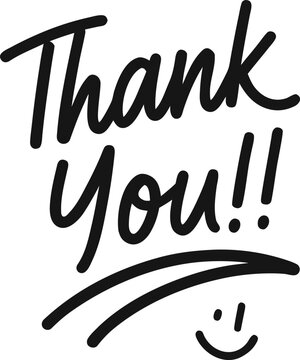 Thank You Typography Design | Hand Lettering Thank You Illustration | Appreciation Quote PNG