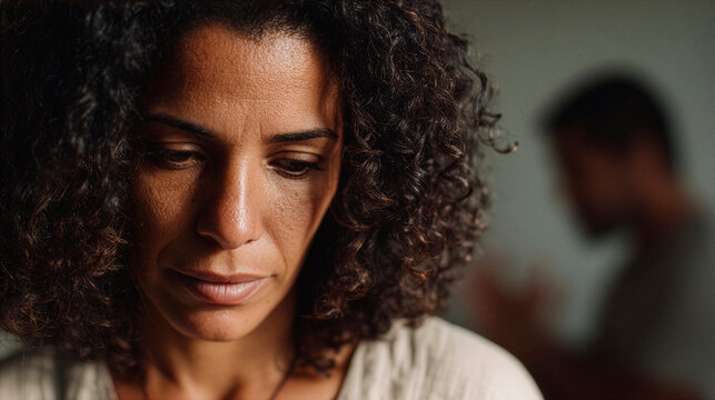 Brazilian Woman Experiencing Emotional Abuse at Home