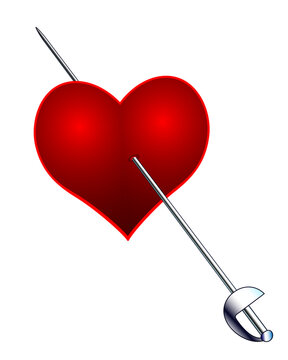 Rapier pierced heart