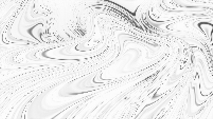 Obraz premium Monochrome halftone pattern with varying dot density and sizes
