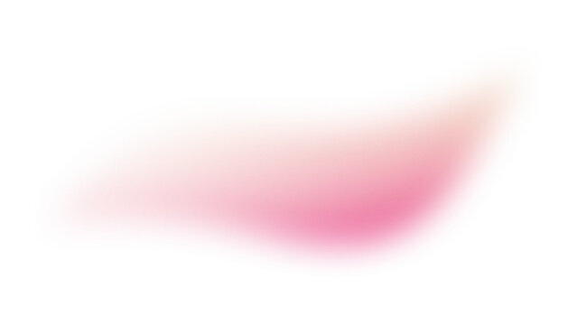 Abstract soft pink blur dynamic wave shape isolated on white background