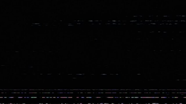 4K VHS tape analog tv screen signal glitch or grain effect, overlay effect for old retro film effect
