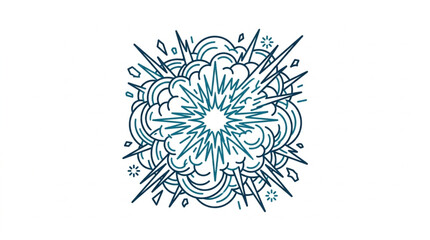 Explosion effect comic book style graphic element. © Adre