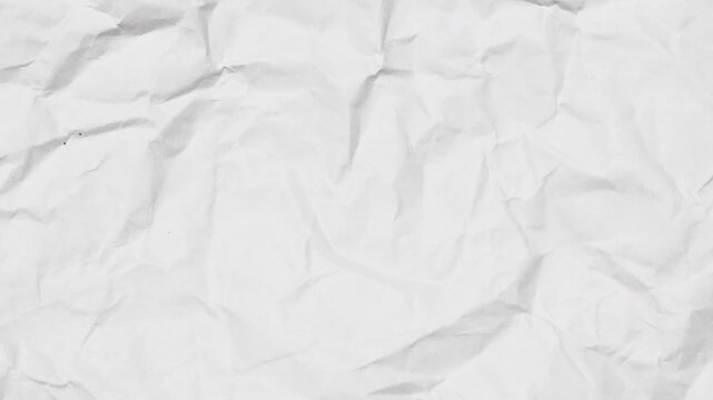 Crumpled white paper seamless loop stop motion animation