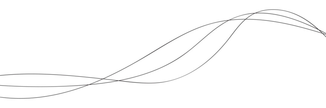 Line art abstract vector illustration. Wavy lines.