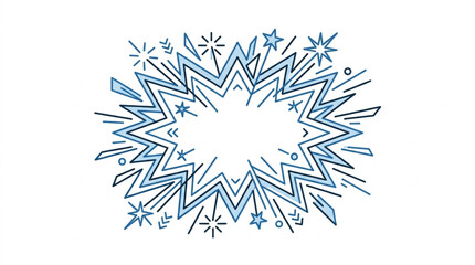 Explosion shape with starbursts and sparkles abstract graphic. © garen