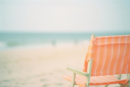 Beach chair outdoors horizon summer.