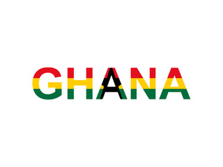 Fototapeta premium Ghana Text Flag Vector | Ghanaian Red Yellow Green Black Star Patriotic Word Grid Banner Vector | National Identity Symbol Vector | Creative Vector Illustration Download