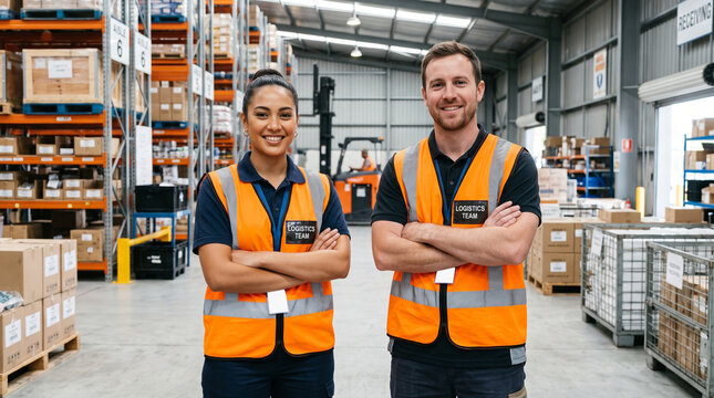 warehouse workers in warehouse