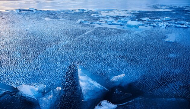 Frozen Lake Ice Texture Background
