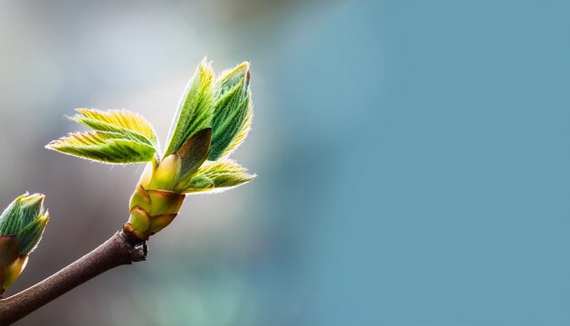 Spring Bud On Branch Copyspace