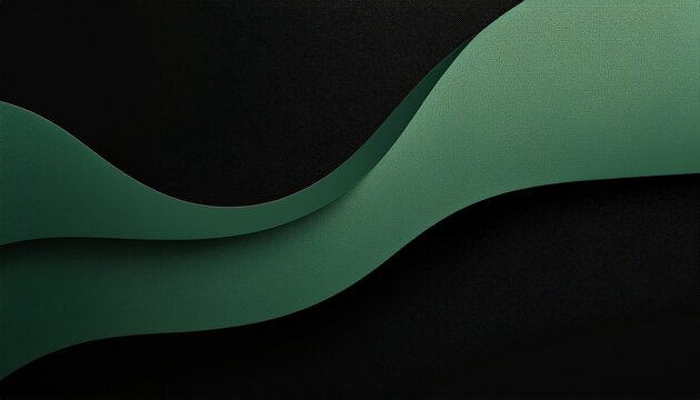 Dark Sage Khaki Green Abstract Gradient Shape On Black Background Dark Noise Grainy Texture Glowing Banner Power Point Background Template Backdrop