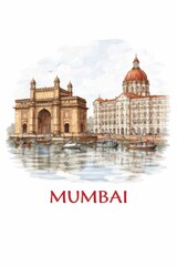 Obraz premium World Landmarks Watercolor Travel Poster