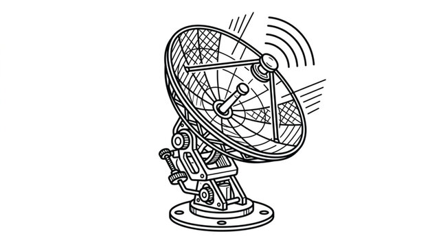 Satellite Dish Antenna Receiving Signals.