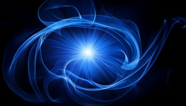 Blue Swirling Smoke Energy Aura Abstract High Resolution Picture