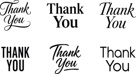 Thank you typography variations © Tanmoy