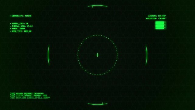 Futuristic Digital Heads Up Display HUD Interface Tracking System