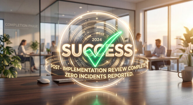 Success in project review at office in 2024 after smooth implementation
