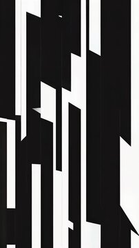 High-contrast black and white abstract geometric stripes shifting vertically, horizontally and diagonally in a seamless transition animation, ideal for modern video backgrounds