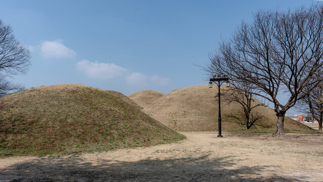 Ancient tombs at Tumuli Park in Gyeongju