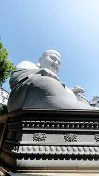 Giant smiling statue at Paochueh Temple in Taiwan
