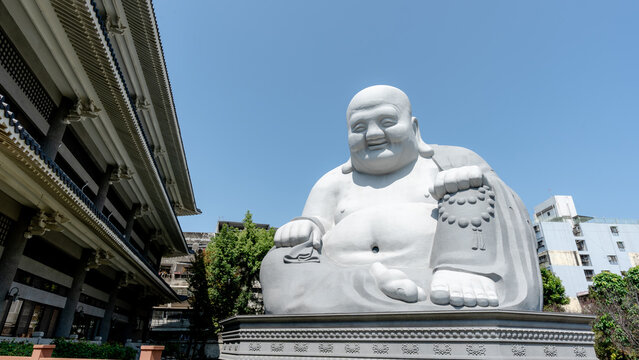 Giant Buddha statue at Paochueh Temple in Taichung