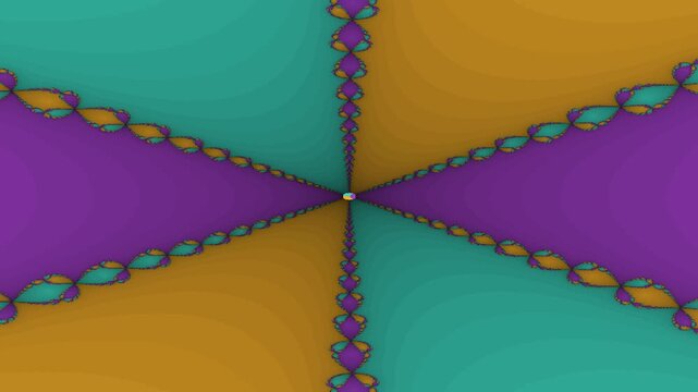 Purple Newton fractal root finding basins animation